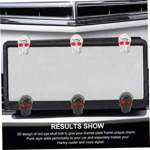 Soporte de matrícula de aleación de aluminio con gancho de remolque para motocicletas, tornillo de matrícula tipo esqueleto - Product Image 6