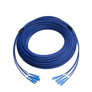 สายไฟเบอร์ออปติกแบบหุ้มเกราะวัสดุ PVC แบบ Single-mode <span class=keywords><strong>4</strong></span> แกน ขนาดเส้นผ่านศูนย์กลางภายนอก 5.0 มม. รุ่น G657A1 สำหรับใช้งานภายในและภายนอกอาคาร พร้อมหัวต่อ LCSC - Product Image 4