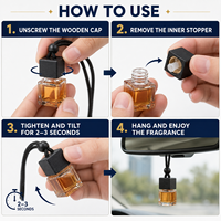 Purificateur d'air de voiture OEM moderne avec logo personnalisé, diffuseur en verre, évaporation naturelle et parfum longue durée, aucune électricité requise
