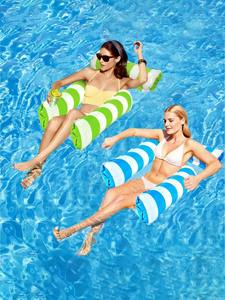 Nueva Cama de Agua Inflable de Tres Tubos, Hamaca Flotante Inflable a Rayas Disponible en Varios Tamaños, Silla Flotante para Agua - Product Image 3