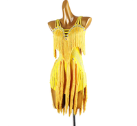 Robe de danse latine populaire 2026 OCTLQ452 pour femmes, tenue de scène une pièce avec strass pour performance de danse de salon