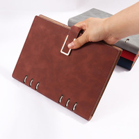 Bloc-notes FOSKA avec reliure à 6 anneaux, fermeture magnétique, carnet de notes A5 avec 100 feuilles de papier 80GSM pour conférence