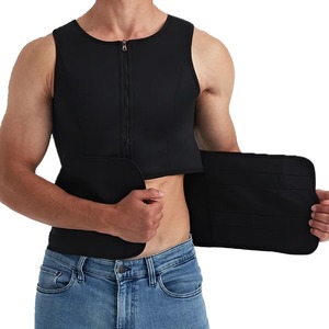 Entraîneur de taille et de sueur pour hommes, ceinture amincissante, <span class=keywords><strong>gaine</strong></span> pour perte de poids et de <span class=keywords><strong>ventre</strong></span> - Product Image 4