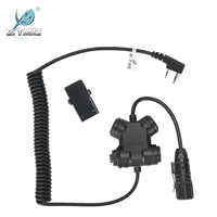 Casque radio bidirectionnel tactique ZTAC à double bande PTT, étanche IPX-6, en ABS, avec adaptateur et bouton-poussoir