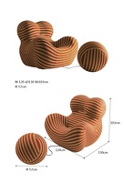 Sillón Gaetano Pesce Italia Modern up 5, Diseño Cómodo de Oso, Madera de Alta Calidad, Tapicería de Terciopelo, para Salón, Comedor, Villas