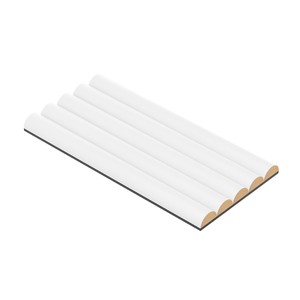 Panneaux acoustiques en bois flexible insonorisant avec support en feutre, placage PVC blanc, MDF, pour revêtement mural courbé intérieur - Product Image 3