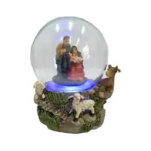 65MM globo di neve di vetro religioso palla di neve Souvenir resina europa artificiale artigianato Souvenir regalo per uomo decorazione della casa regalo