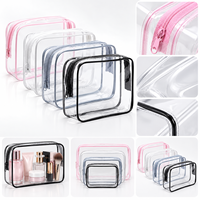 Sac de rangement de voyage écologique, étui transparent imperméable en PVC pour cosmétiques, grande capacité, sac de toilette à fermeture éclair, portable