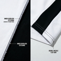 T-shirt streetwear oversize pour homme 250 GSM, col en V, blocs de couleur, épaules tombantes, fabricant OEM personnalisé