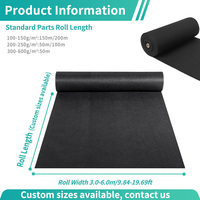 Tissu géotextile en polyester non tissé écologique 200 g/m² 300 g/m² à haute perméabilité à l'eau pour le drainage routier et la filtration des sols