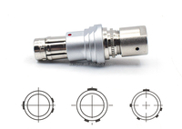 Conectores EX-PRO IP68 Impermeables de 4 Pines Macho/Hembra Tipo F, Compatibles con F-Typ S102A de 2-9 Pines, Carcasa de Latón Cromado -45C