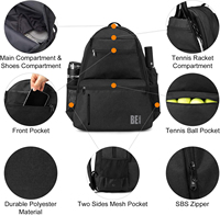 Sac à dos de Tennis professionnel pour hommes femmes sac de raquettes de Padel compartiment à chaussures ventilé peut contenir 2 raquettes en Polyester Durable