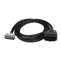 Cable de Extensión de Conector OBD II Personalizado de 16 Pines Macho y Hembra J1962 para Automóvil