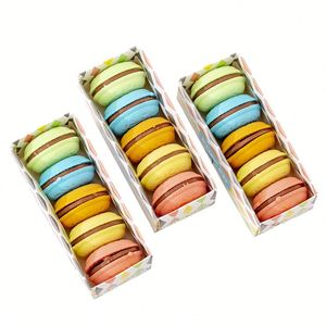 Gommes à effacer promotionnelles en forme de macaron 3D, fournitures fantaisie pour fêtes d'anniversaire avec des formes colorées et adorables - Product Image 1