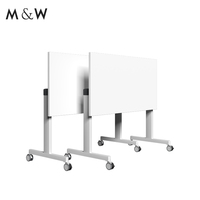 M & W Table de bureau rectangulaire pliante moderne pour conférence et formation, salle de réunion