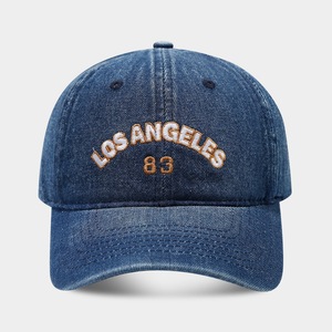 Cappellino da Baseball Unisex Stile Vintage Europeo e Americano in Denim Lavato con Ricamo e Cinturino Regolabile Stile Retrò Britannico Quattro - Product Image 4