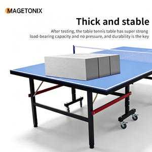 Mesa <span class=keywords><strong>de</strong></span> <span class=keywords><strong>Ping</strong></span> <span class=keywords><strong>Pong</strong></span> Deportiva Moderna SMC, Plegable y Desmontable, Juego <span class=keywords><strong>de</strong></span> Tenis <span class=keywords><strong>de</strong></span> Mesa para Uso en Interiores y Exteriores MAGEDUN - Product Image 4