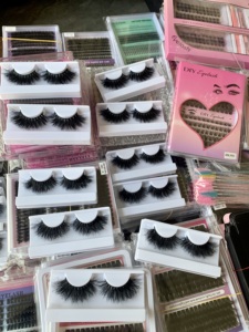 Nuevo estilo Faux Mink pestañas <span class=keywords><strong>postizas</strong></span> hechas a mano Natural corto largo DD Curl Faux Mink pestañas tira completa pestañas proveedor - Product Image 3