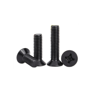 Tornillos de Cabeza Hexagonal Negros de Acero con Rosca Gruesa y Recubrimiento de Zinc, Fijaciones Métricas con Rosca Cruzada para Ensamblaje de Maquinaria - Product Image 5