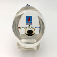 Trophée en résine acrylique transparente, design personnalisé exquis, effet goutte d'huile, poli liquide, luxe, cadeau, objet décoratif, presse-papiers