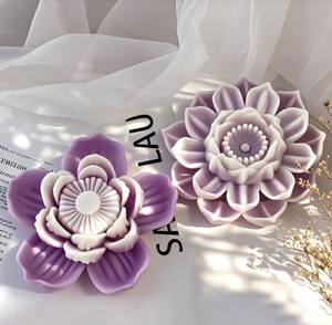 Cetakan Silikon Bunga Lotus 3D F280/1/2/3 F279 untuk Lilin DIY, Cetakan Lilin Aromaterapi, Ornamen, Cetakan Pembuatan Sabun, Dekorasi Rumah - Product Image 2