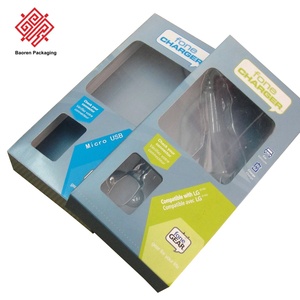 Boîte en carton personnalisée avec trou de suspension, fenêtre transparente en PET et insert blister, emballage de vente au détail pour accessoires de chargeur de téléphone - Product Image 3