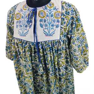 ชุดโยคะผู้หญิงสุดฮิต แฟชั่นใหม่ ผ้าฝ้ายแท้ 100% ผลิตในอินเดีย พิมพ์ลายบล็อก ซักง่าย น้ำหนักปานกลาง - Product Image 5