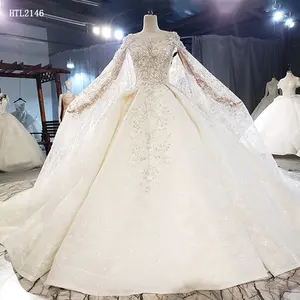 Jancember HTL2146 مخصص الأبيض الشيفون فساتين الزفاف فستان زفاف