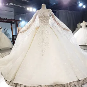 Jancember HTL2146 Gaun Pengantin Sifon Putih Kustom