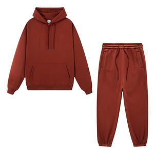 Conjunto de Sudadera con Capucha y Pantalones Deportivos de Forro Polar para Hombre, de Alta Calidad, con Estampado Personalizado, Transpirable, con Serigrafía, de Algodón y Poliéster para Invierno - Product Image 4