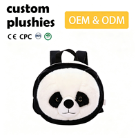 Sac à dos en peluche personnalisé Panda, sac en peluche mascotte personnalisé pour enfant, personnage mignon en coton, grande capacité