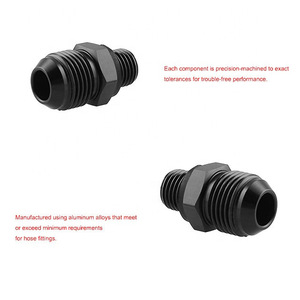 Adaptador de Enfriador de Aceite de Transmisión Getitall An8 An6 X 1 4 Nps, Aleación de Aluminio, Negro Piano - Product Image 3