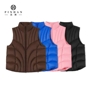Alta calidad Otoño Invierno cálido 90 pato blanco abajo <span class=keywords><strong>pluma</strong></span> chaqueta sin mangas acolchado chaleco acolchado para <span class=keywords><strong>mujer</strong></span> - Product Image 3