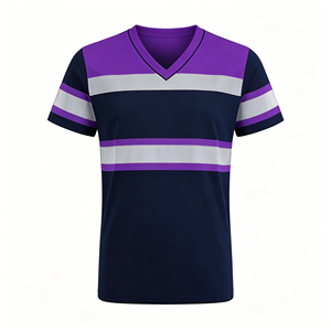 High-Visibility <b>Fluorescent</b> Purple Reflective Stripes Workwear T-Shirt Multi-Scenario Use Reflective Safety <b>Clothing</b> - Product Image 1