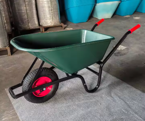 Carretilla de Jardín Resistente de 96L de Capacidad con Ruedas Neumáticas Sólidas Opcionales WB6414 para Uso en Construcción y Agricultura - Product Image 3