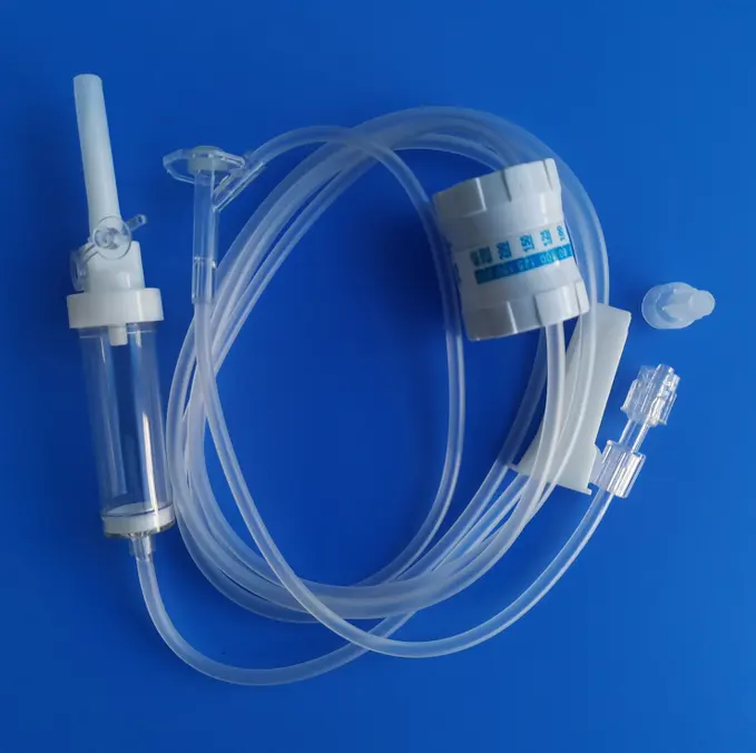 flow regulator infusion set for single use
