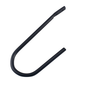 U Shaped Wall <b>Hook</b> Black Carbon Steel Coat And Cap Holder Bedroom <b>Kitchen</b> Bathroom Use Durable Round Head Design - Product Image 5
