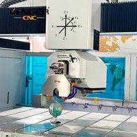 Scie à pont 5 axes GANGER avec système CNC italien pour la découpe et le profilage de comptoirs en granit et marbre – Machine de découpe de pierre haute performance