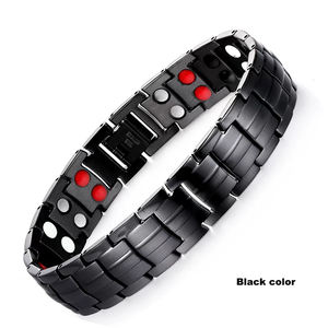 Bracelet en acier titane pour homme Bio Bracelet avec plaqué <span class=keywords><strong>or</strong></span> et bracelet Elements -ion 4 en 1 - Product Image 3