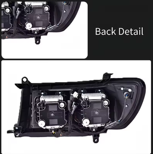 Feux avant de voiture pour <span class=keywords><strong>Toyota</strong></span> Land Cruiser LC100 1998-2007, ensemble de phares automatiques, mise à niveau, projecteur LED, 3 lentilles, accessoires d'outils - Product Image 2