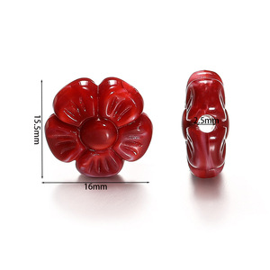 Acrylic Flower <b>Beads</b> 10mm Colored Perforated For Jewelry Making DIY Accessories Spacer <b>Beads</b> Summer 2024 Jinhua Origin - Product Image 5