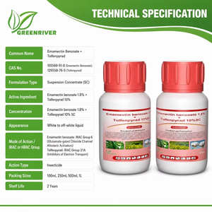 GREENRIVER High Quality Emamectin Benzoate Tolfenpyrad 11.8% SC <strong>Insecticide</strong> Broad Spectrum Pest Control Chemical - Product Image 2