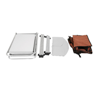 Mesa para acampar al aire libre, mesa plegable multifunción de aluminio para picnic, armario para parabrisas, jardín, cocina, mesa de cocina para eventos