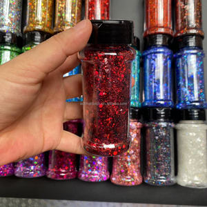 Bouteille shaker vide en polyester holographique de 2 oz pour paillettes, cosmétiques et paillettes épaisses de 2 oz - Product Image 4