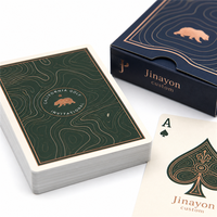 Cartes à jouer promotionnelles personnalisées Jinayon pour tournoi de golf, jeu de cartes en papier couché 300g avec feuille de cuivre mate, cadeau événementiel