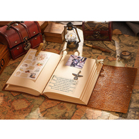 Carnet créatif A5 en cuir véritable fait main, avec impression en 5 minutes, fournitures de papeterie, organiseurs de papier vierge Gratitede, vintage et personnalisable