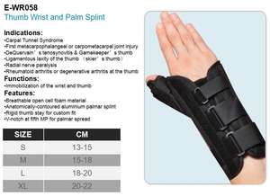 E-Life E-WR058 Orthopedische Pols Brace Duim Spica Spalk Voor Sportblessures - Product Image 3