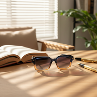 Lunettes de soleil classiques en acétate avec verres TAC miroir pour hommes et femmes, monture intégrale, protection UV400, personnalisables, tendance et à la mode