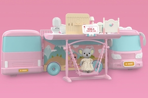 Set Giocattolo Casa delle Bambole per Bambine, <span class=keywords><strong>Autobus</strong></span> Turistico in Miniatura, Gioco di Ruolo con Koala - Product Image 4