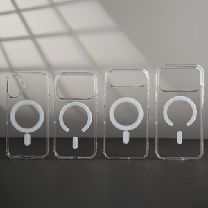 VAWI C010 Étui magnétique transparent en acrylique de haute qualité, antichoc, pour iPhone 11~17 Pro Max, pour Samsung Android - Product Image 1